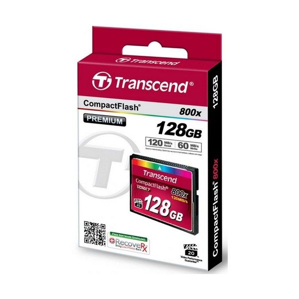 Карта памяти Transcend 800x CompactFlash Premium 128GB (TS128GCF800)