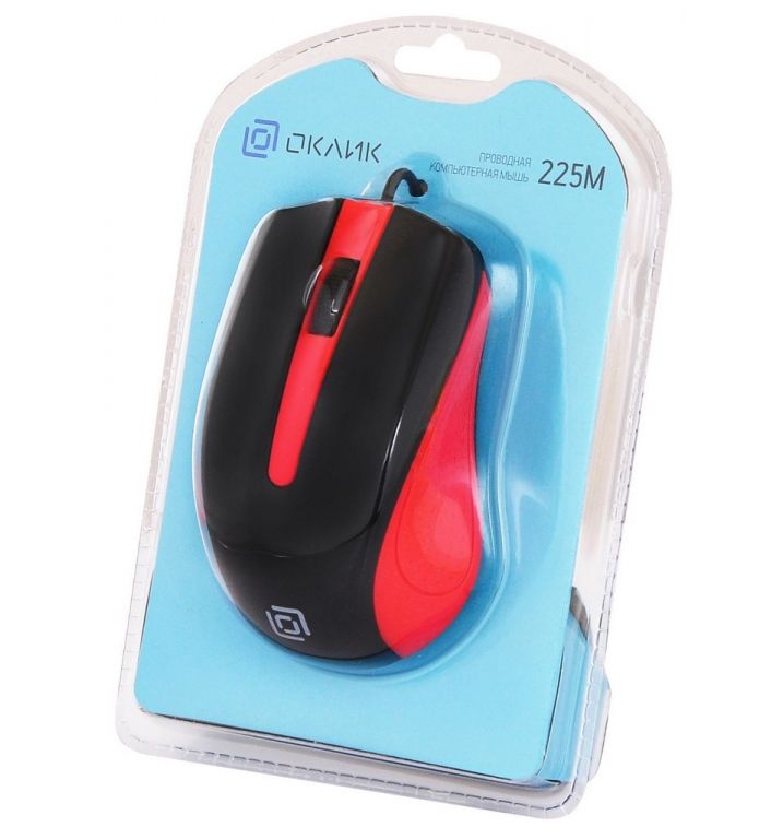 Мышь Oklick 225M Black/Red (288237)