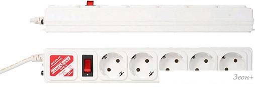 Сетевой фильтр Power Cube 5 розеток, белый, 3 м (SPG-B-10-WHITE)