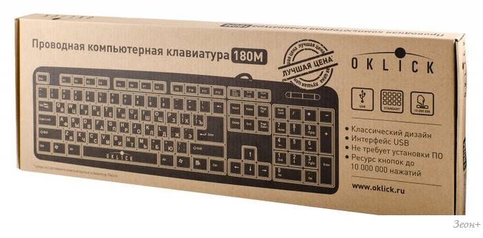 Клавиатура Oklick 180M Standard Keyboard