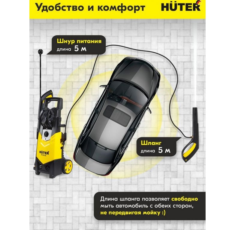 Мойка высокого давления Huter W165-QL