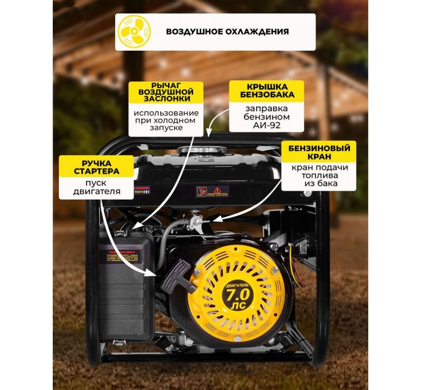 Бензиновый генератор Huter DY4000L