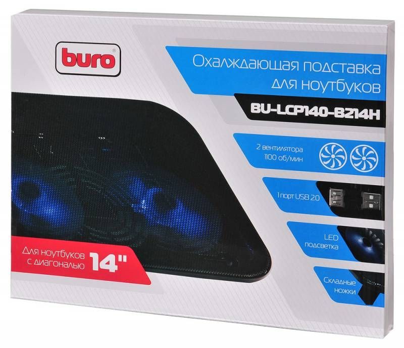 Подставка для ноутбука Buro BU-LCP140-B214H