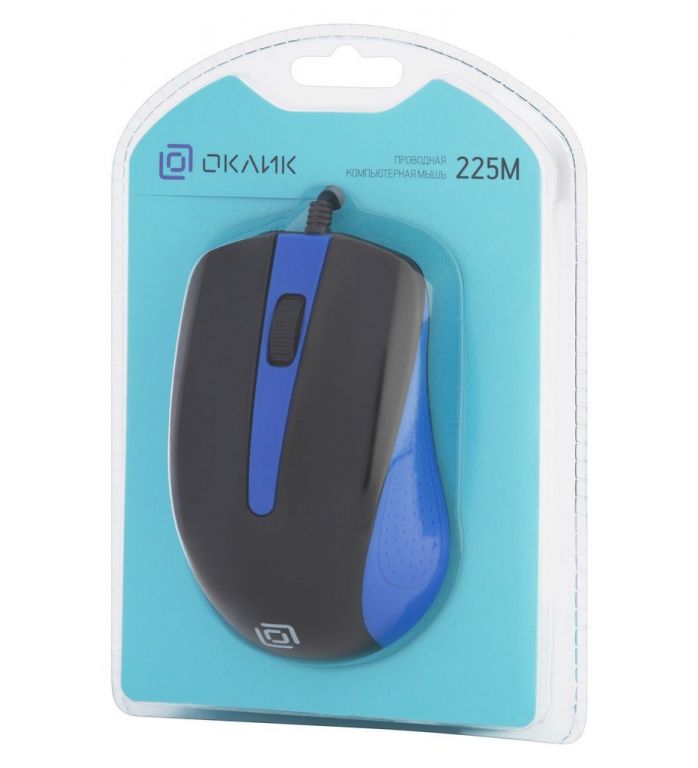 Мышь Oklick 225M Black/Blue (288233)