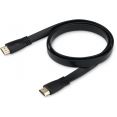 Кабель аудио-видео Buro Flat HDMI (m)/HDMI (m) 1м. черный (HDMI 1 BHP)