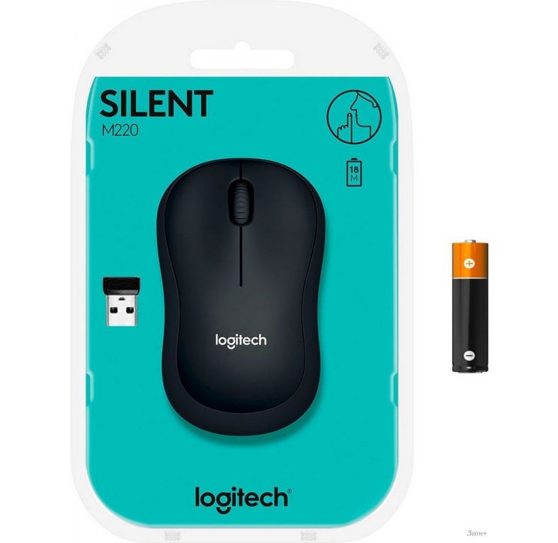 Мышь Logitech M220 Silent (темно-серый)