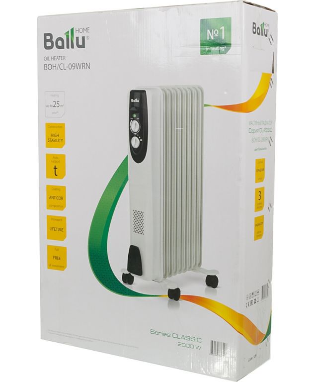 Масляный радиатор Ballu Classic BOH/CL-09WRN 2000