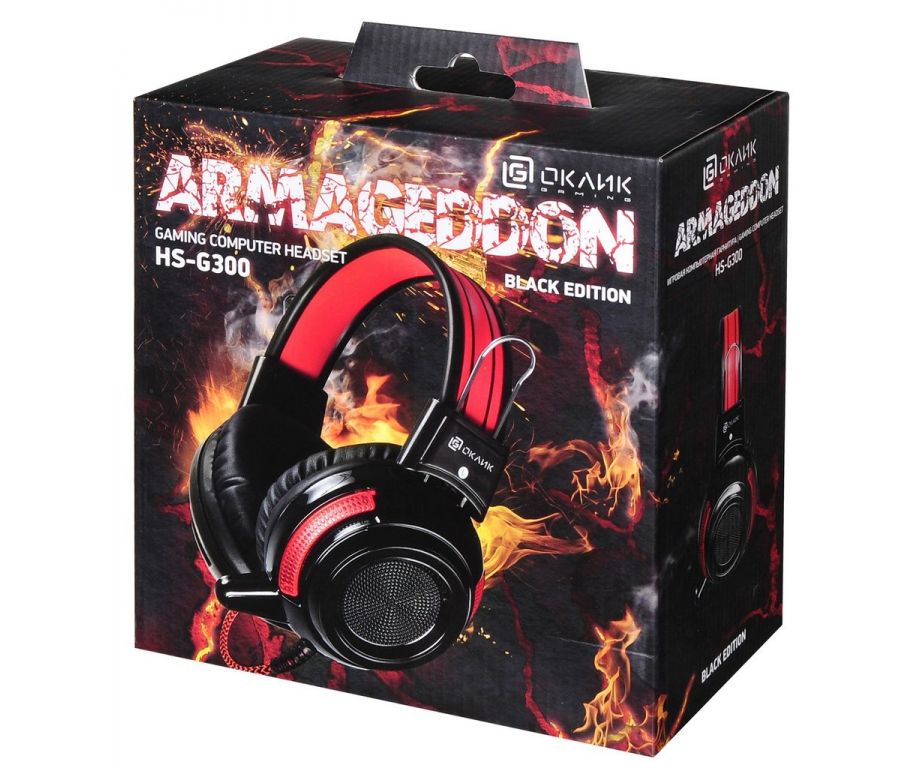 Наушники Oklick HS-G300 Armageddon (черный/красный)
