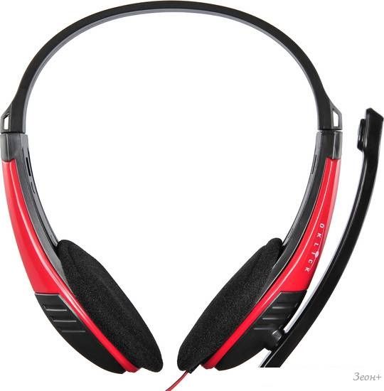 Наушники Oklick HS-M150 (черный/красный)