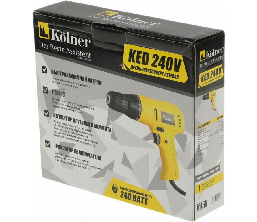 Дрель-шуруповерт Kolner KED 240V
