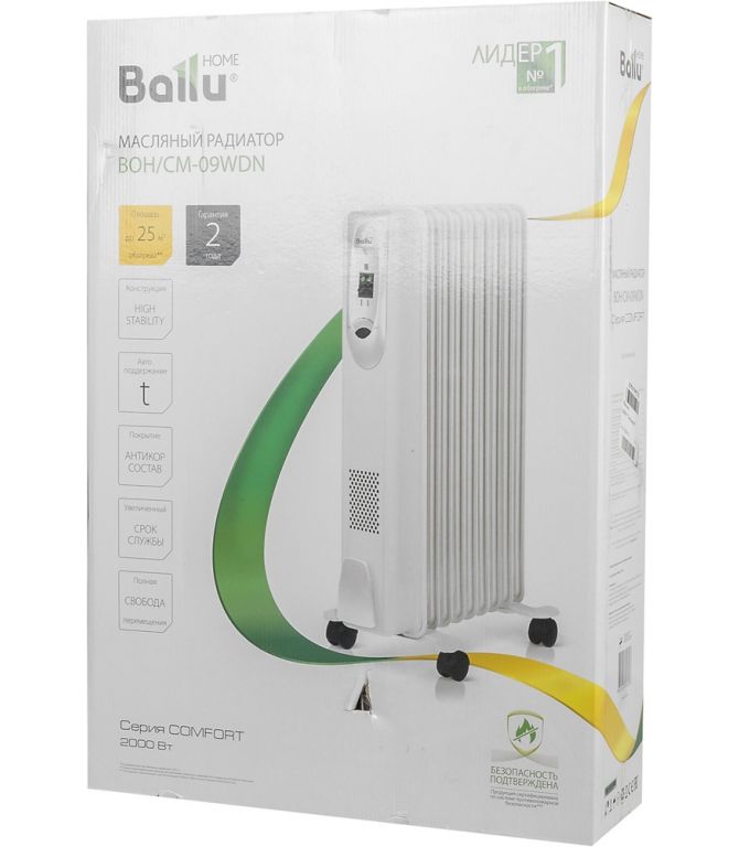 Масляный радиатор Ballu Comfort BOH/CM-09WDN 2000