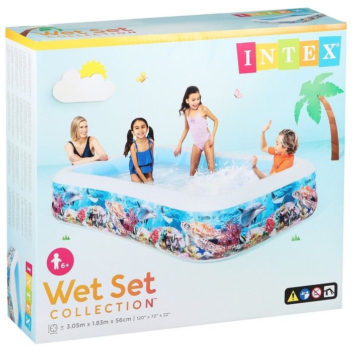 Надувной бассейн Intex Swim Center Tropical Reef 305x183x56 (58485)