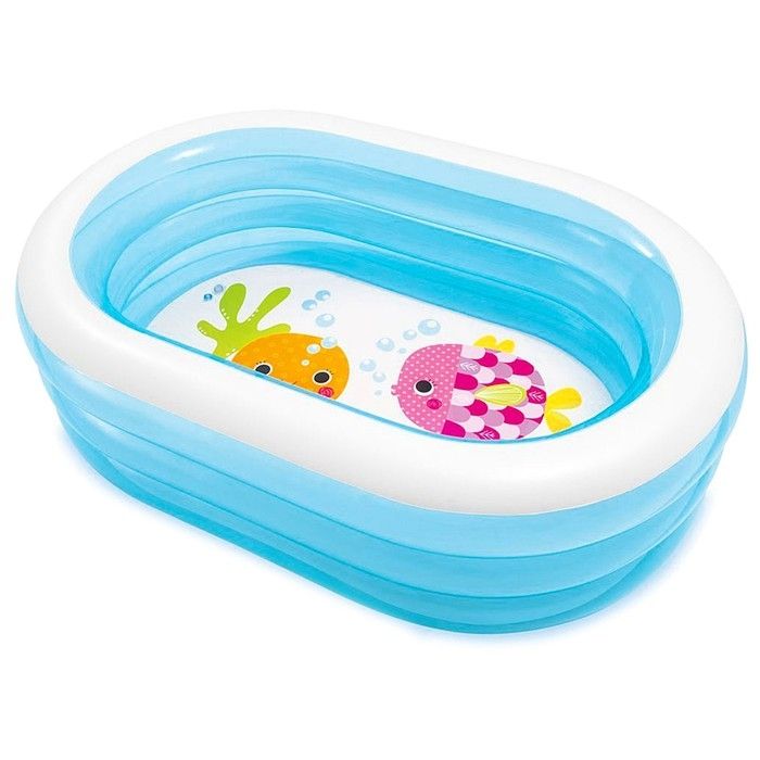 Надувной бассейн Intex Oval Whale Fun 163x107x46 (57482)