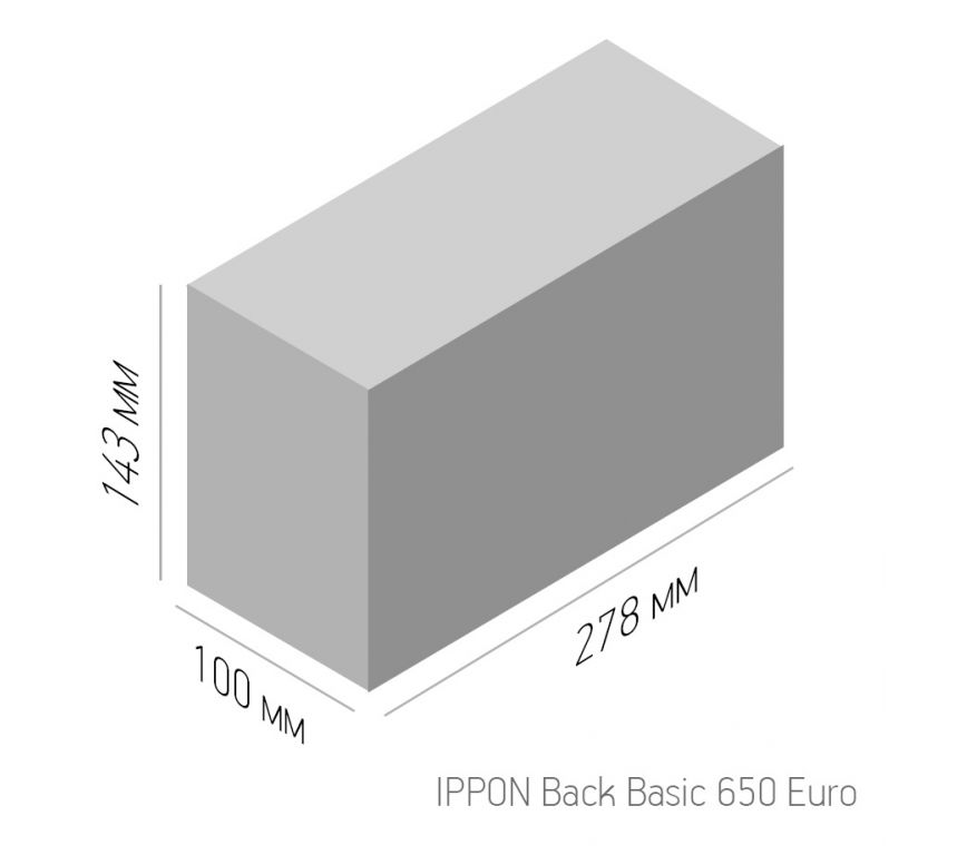Источник бесперебойного питания IPPON Back Basic 650 Euro