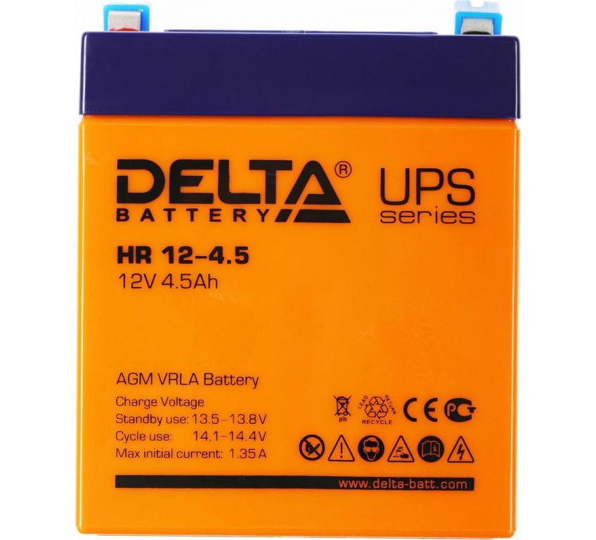 Аккумулятор для ИБП Delta HR 12-4.5 (12В/4.5 А·ч)