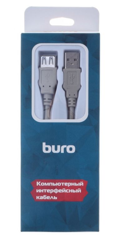 Кабель USB2.0 Buro USB A (m)/USB A (f) 3м (BHP RET USB_AF30)