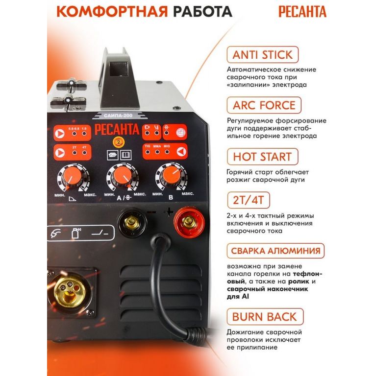 Сварочный инвертор Ресанта САИПА-200