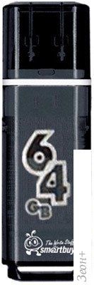 USB Flash Smart Buy Glossy series Black 64GB (SB64GBGS-K)