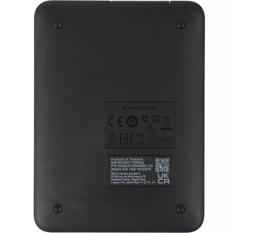 Внешний жесткий диск WD Elements Portable 4TB WDBU6Y0040BBK
