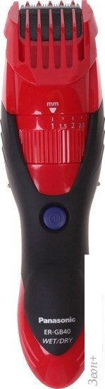 Машинка для стрижки Panasonic ER-GB40 (черный/красный)