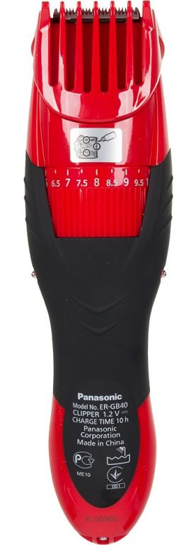 Машинка для стрижки Panasonic ER-GB40 (черный/красный)