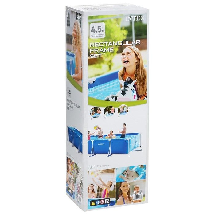 Каркасный бассейн Intex Rectangular Frame 450x220x85 (58982/28273)