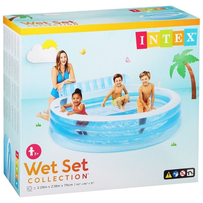 Надувной бассейн Intex Swim Center Family Lounge 224x216x76 (57190)