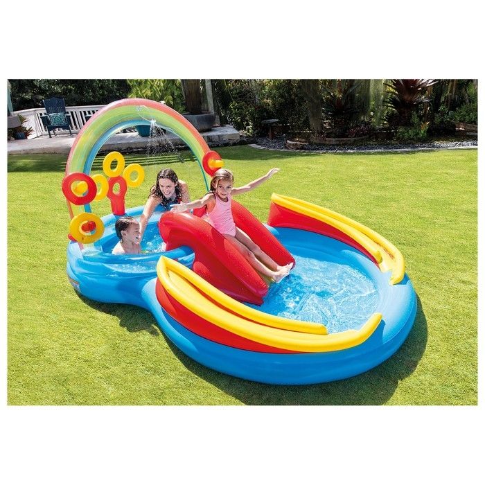Надувной бассейн Intex Rainbow Ring Play Center 297x193x135 (57453)