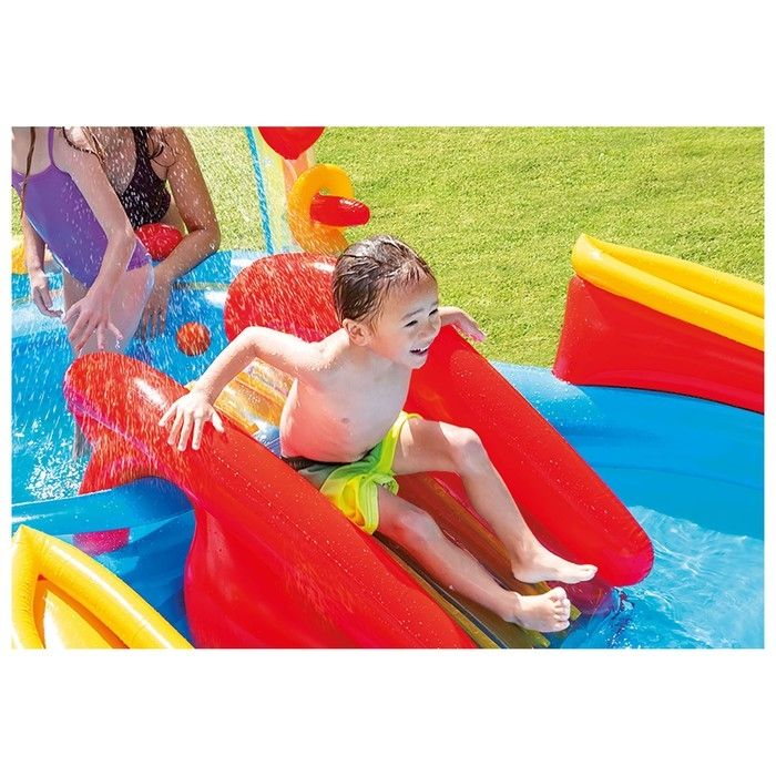 Надувной бассейн Intex Rainbow Ring Play Center 297x193x135 (57453)
