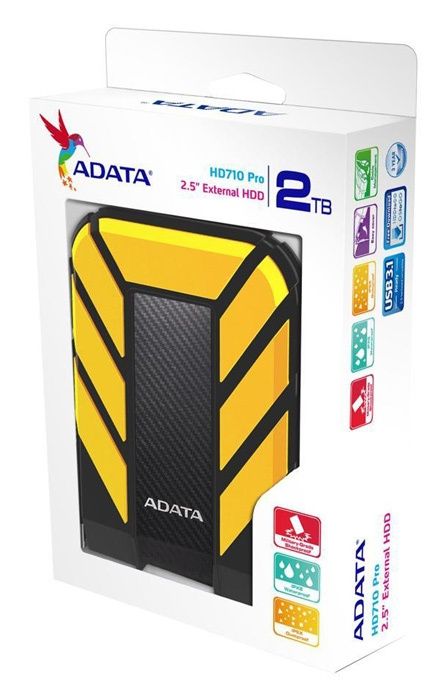Внешний жесткий диск A-Data HD710P 2TB (желтый)