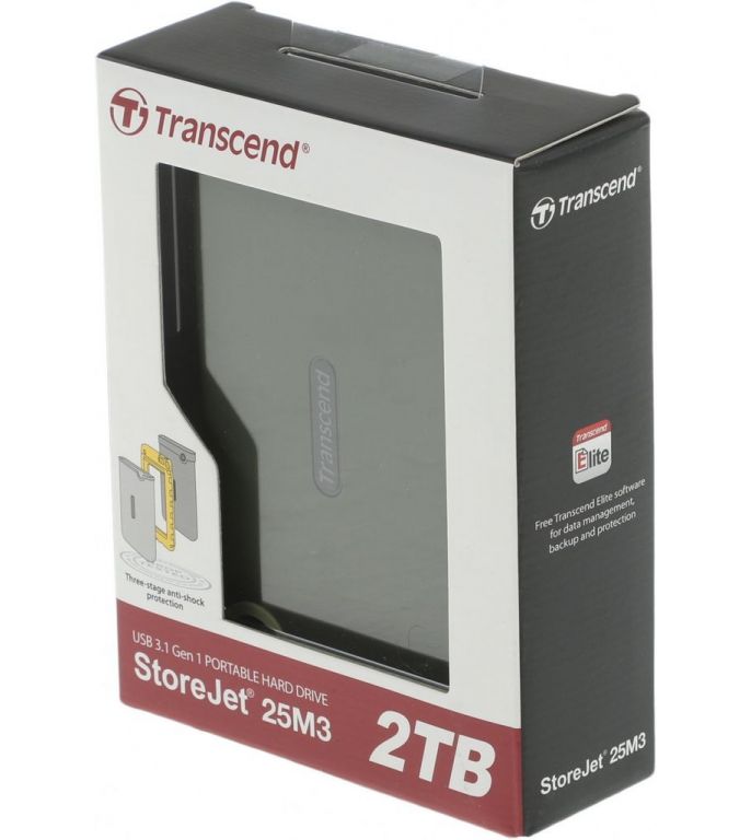 Внешний жесткий диск Transcend StoreJet 25M3 Slim 2TB