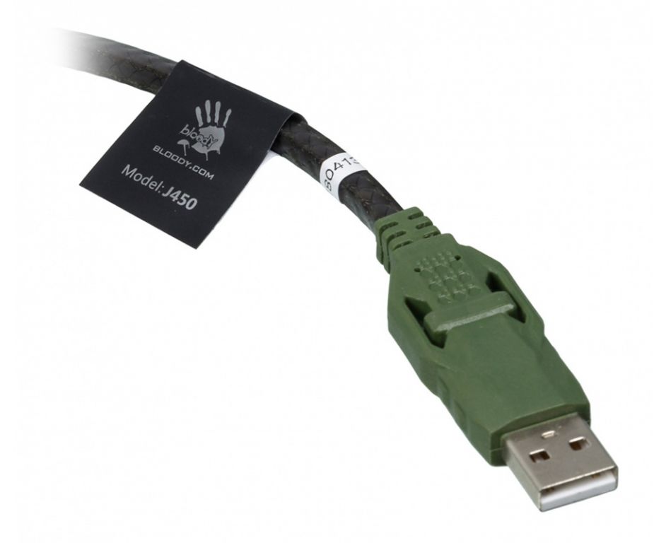 Наушники A4Tech Bloody J450 (черный/зеленый)