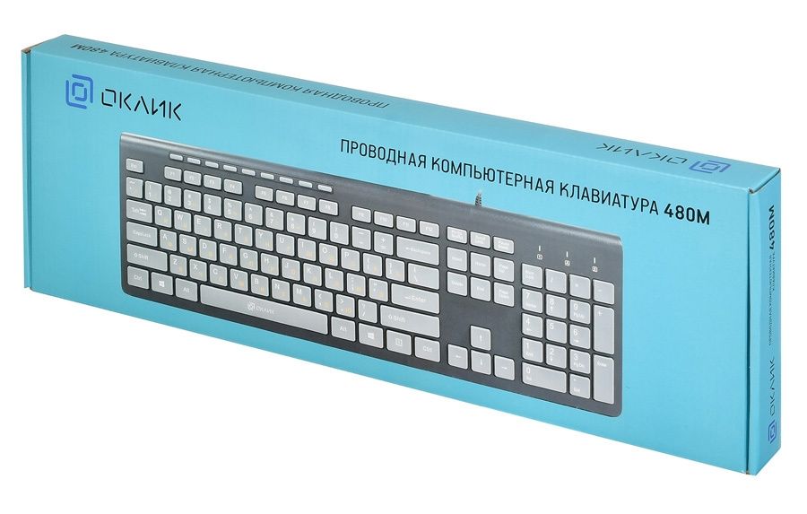 Клавиатура Oklick 480M (черный/серый)