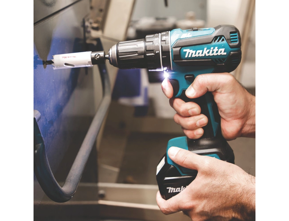 Ударная дрель-шуруповерт Makita DHP485SYE (с 2-мя АКБ, кейс)