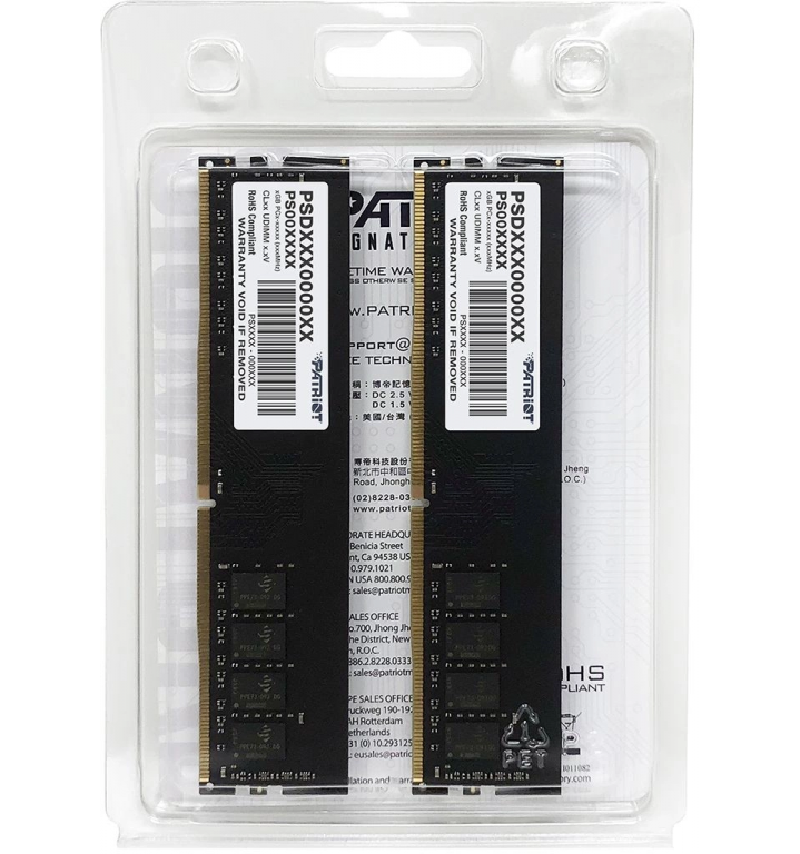Оперативная память Patriot Signature Line 2x8GB DDR4 PC4-21300 PSD416G2666K