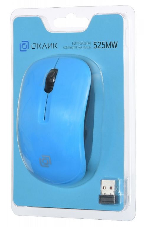 Мышь Oklick 525MW (голубой)