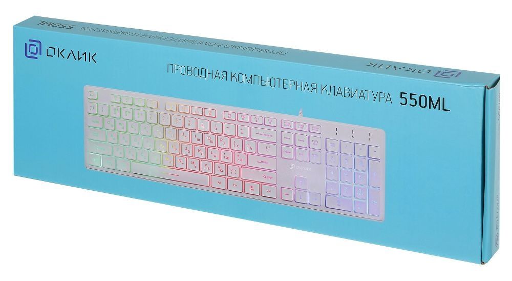 Клавиатура Oklick 550ML (белый)