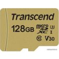 Карта памяти Transcend microSDXC 500S 128GB + адаптер