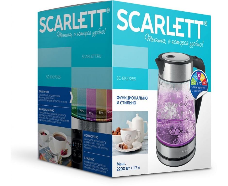 Электрочайник Scarlett SC-EK27G55