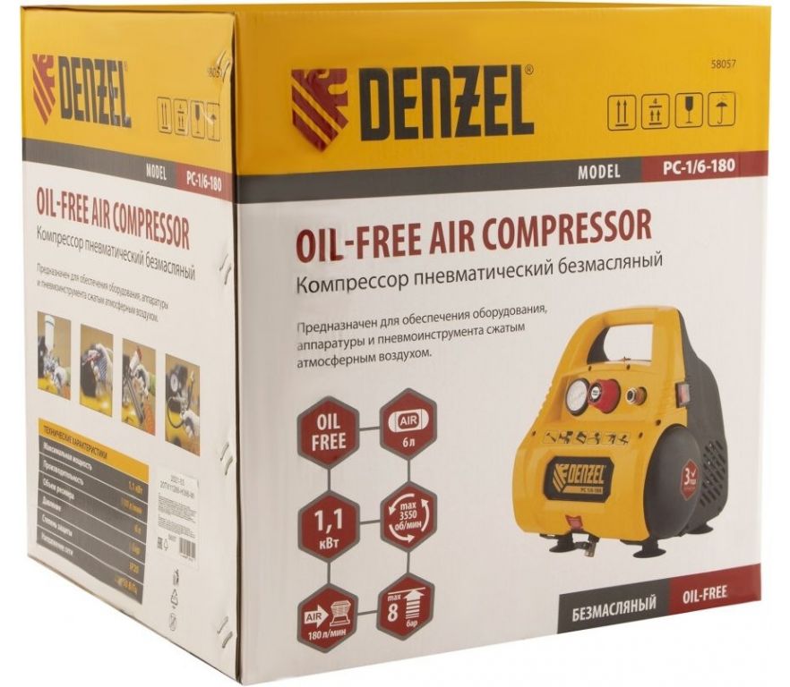 Компрессор Denzel РС 1/6-180