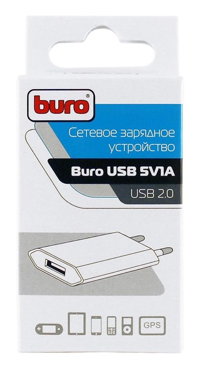 Сетевое зар./устр. Buro TJ-164w 1A универсальное белый