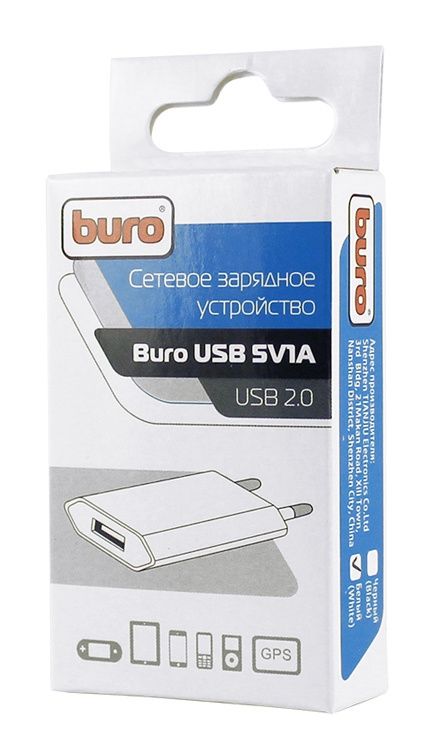 Сетевое зар./устр. Buro TJ-164w 1A универсальное белый
