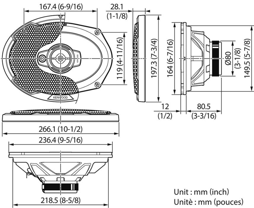 Коаксиальная АС Kenwood KFC-PS6976