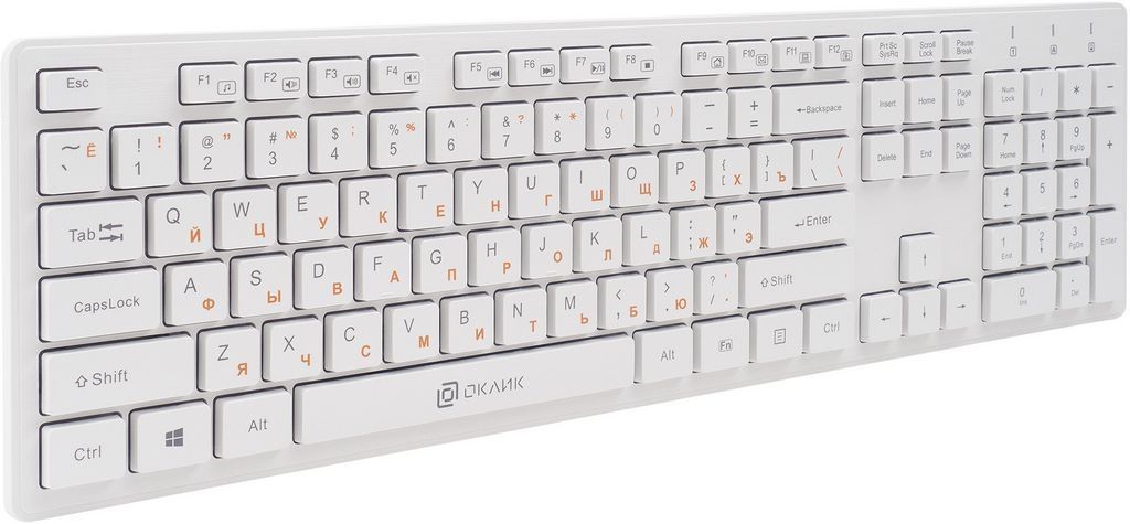 Клавиатура + мышь Oklick 240M (белый)