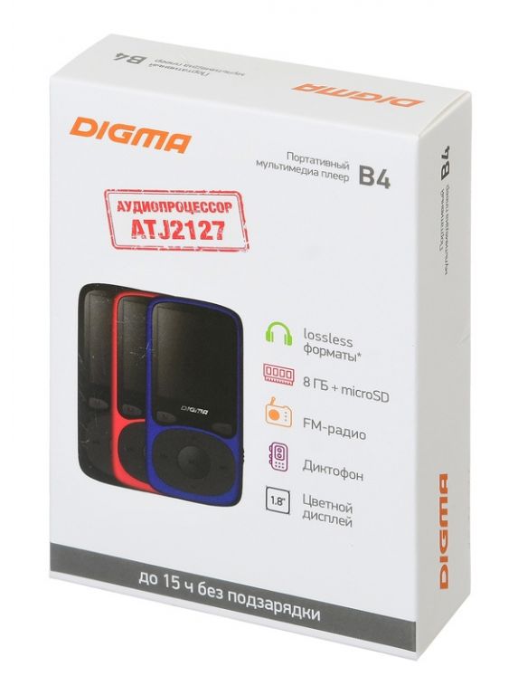 MP3 плеер Digma B4 8GB (черный)