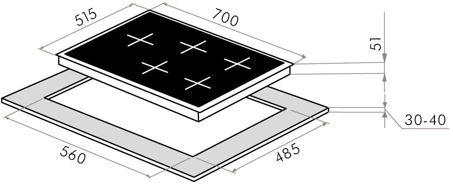 Варочная панель MAUNFELD EGHS.75.33CS/G