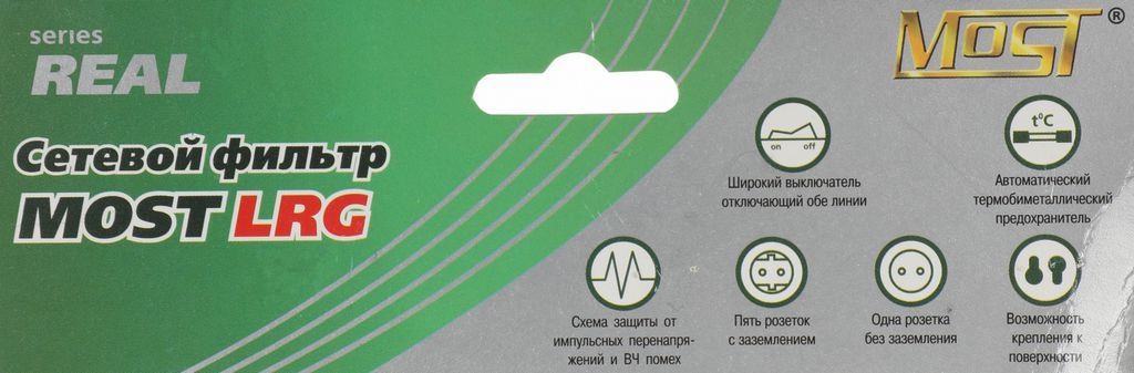 Сетевой фильтр Most LRG 1.6 м (белый)
