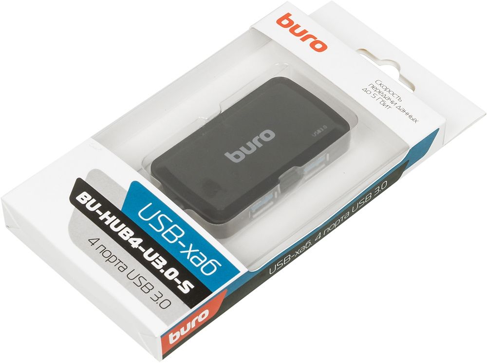 USB-хаб Buro BU-HUB4-U3.0-S