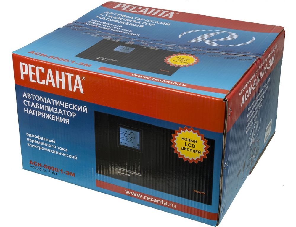 Стабилизатор напряжения Ресанта АСН-5000/1-ЭМ