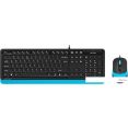 Клавиатура + мышь A4Tech Fstyler F1010 (черный/синий)